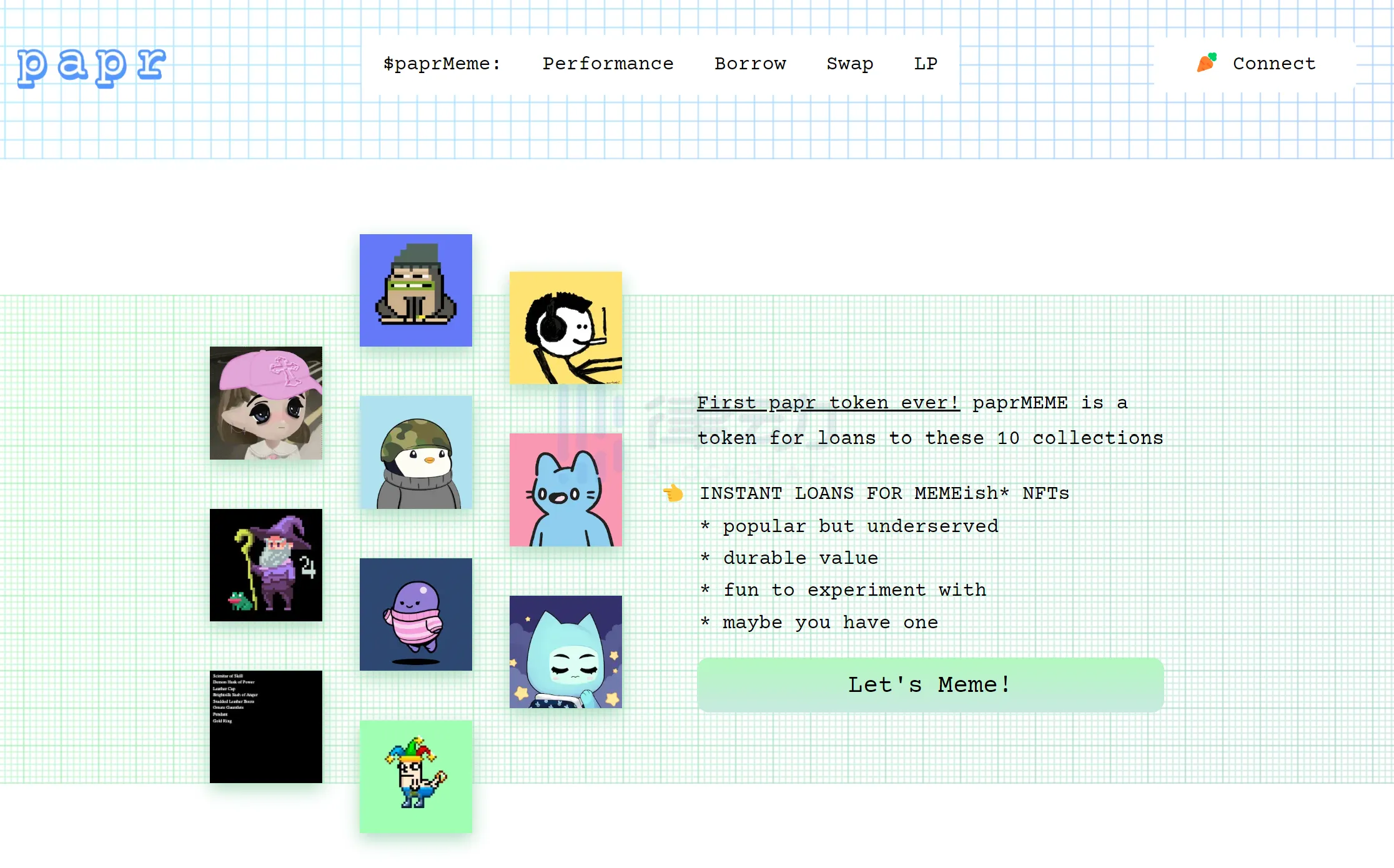 paprMEME：原生Token驱动，「Hold = Lend」的新NFT借贷平台