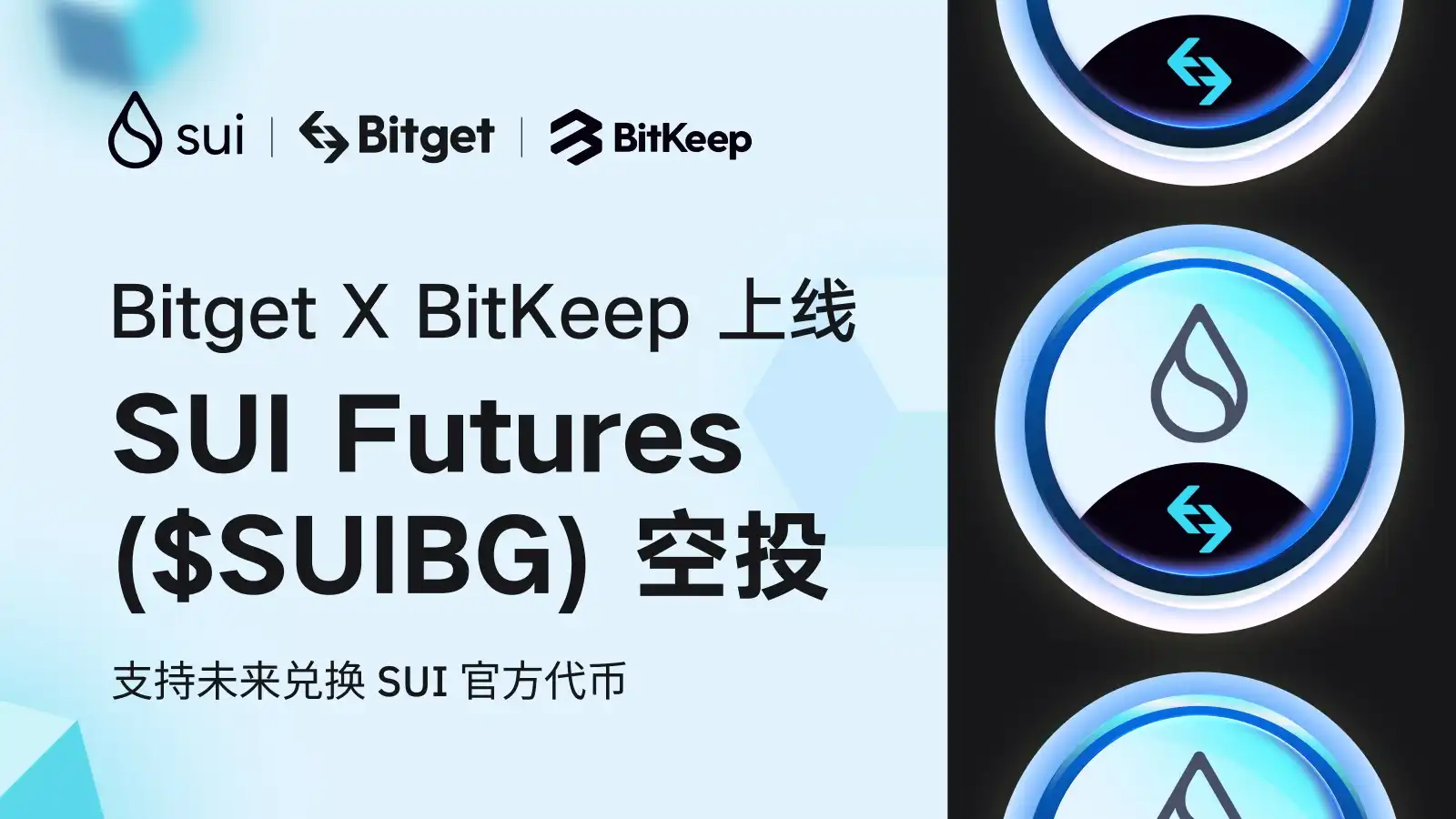 提前埋伏Sui发币：BitKeep与Bitget携手推出SUIBG期货空投