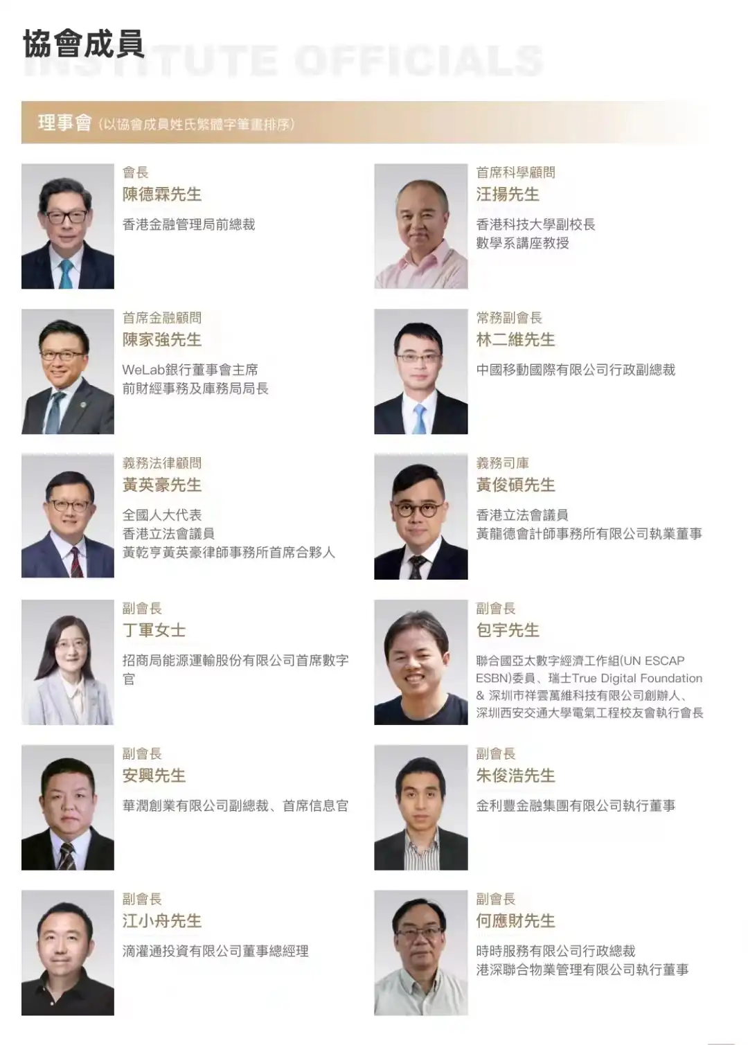 香港Web3.0协会理事会成员都有哪些重要人物？