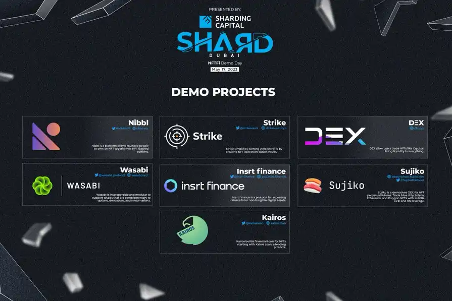 Shard Dubai NFTFi线上Demo Day入选项目速览