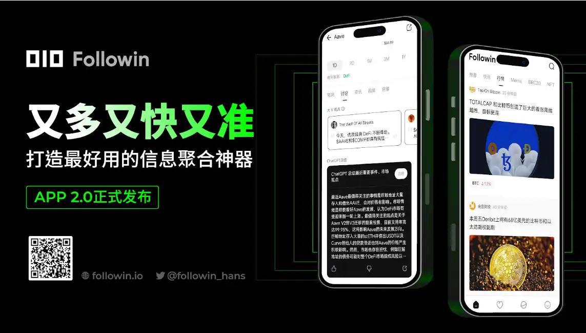 Followin正式发布2.0版本，旨在打造Web3领域最优质的信息聚合平台