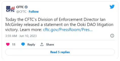 CFTC胜诉Ooki DAO，开创DAO承担法律责任的先例