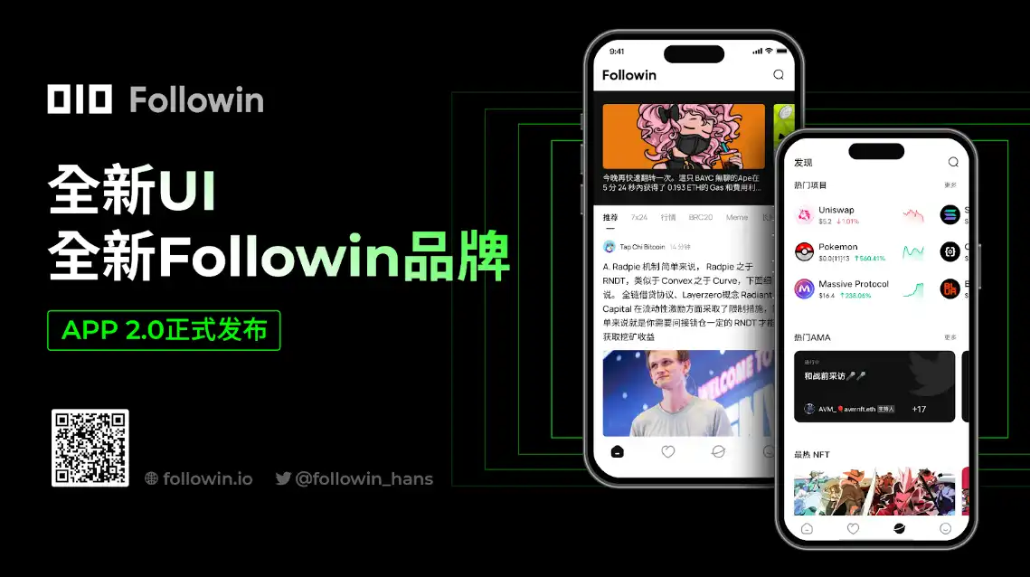 Followin正式发布2.0版本，旨在打造Web3领域最优质的信息聚合平台