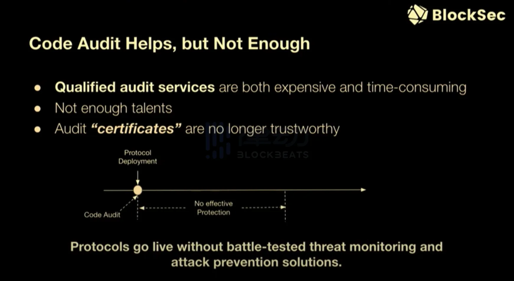 BlockSec创始人演讲：代码审计的安全性远远不够