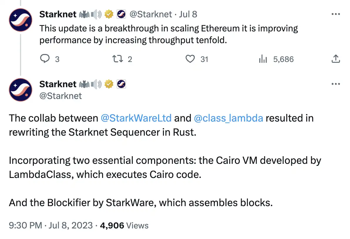 和长期合作伙伴「分手」，Starknet V12开发功臣LambdaClass为何转向zkSync的怀抱？