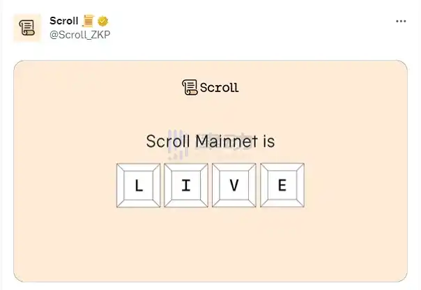 律动早报 | Scroll主网已正式上线；Sui基金会发文回应流通量争议