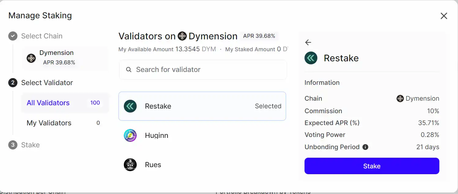 DYM空投要不要卖？一文梳理Dymension质押流程及潜在空投机会